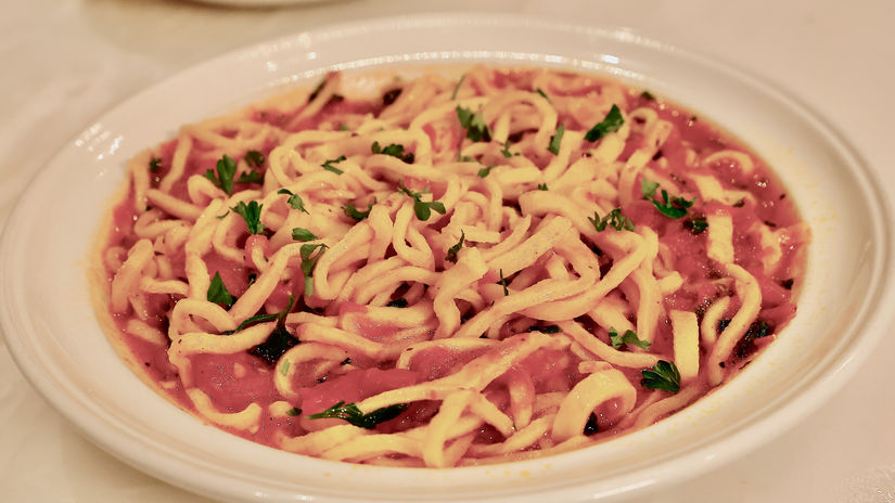 Strangozzi alla Spoletina (Pasta and Sauce)